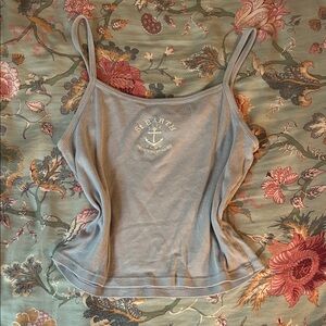 Brandy Melville Gray Camisole with St. Barth Print